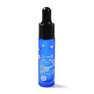 Sticluță albastră cu pipetă de 10 ml ”Lucky Cat”