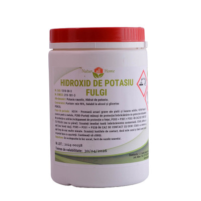 Hidroxid de potasiu 500g fulgi KOH