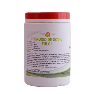 Hidroxid de sodiu 900g fulgi NaOH - Sodă caustică