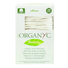 Bio Bețișoare cu bumbac organic - 200 buc