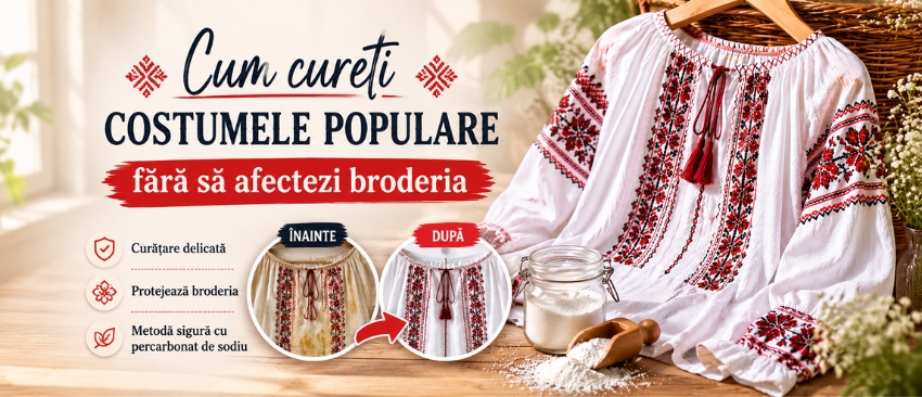 Cum cureti costumele populare cu percarbonat de sodiu fara sa afectezi broderia