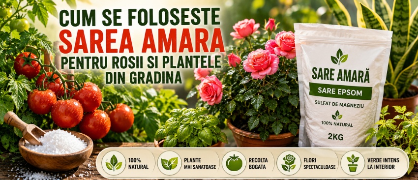 Cum se foloseste sarea amara pentru rosii si plantele din gradina