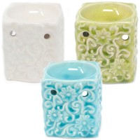 Candela aromaterapie mica patrata  - Flori