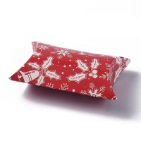 Cutie de hartie cu model Festiv de Crăciun, 9.1 x 6.3 x 2.6cm, Set 25 Bucăți