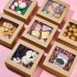 Set 16 cutii Cadou Pătrate din Carton Kraft, cu Fereastră Transparentă – 14x14x5cm  [3]