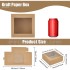 Set 16 cutii Cadou Pătrate din Carton Kraft, cu Fereastră Transparentă – 14x14x5cm  [5]