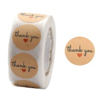 Etichete autocolante "Thank You" 25mm - 500 etichete/rola
