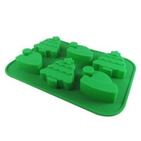 Forma de silicon Pom de Craciun - 6 cavitati