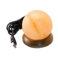 Lampa de sare Himalaya Mini cu USB Glob