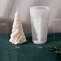 Forma de silicon – Brad de Crăciun 3D, 7.4 x 13.3cm, Alb