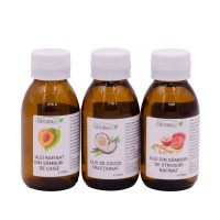Pachet uleiuri: Cocos fractionat, Samburi de caise rafinat, Samburi de struguri - 100ml Pachet uleiuri: Cocos fractionat, Samburi de caise rafinat, Samburi de struguri - 100ml