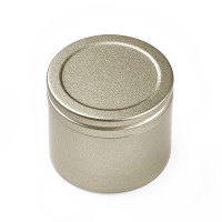 Recipient aluminiu cu capac filetat, auriu texturat, 4.5x3.8cm