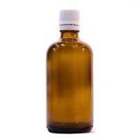 Sticla 100ml, GL 18, BRUN si capac cu sigiliu si picurator ALB sau NEGRU