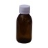Sticla sirop 100 ml, bruna, PP 28, cu capac alb cu sigiliu [2]