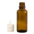 Sticla 30ml, GL 18, BRUN si capac cu sigiliu si picurator ALB sau NEGRU [2]