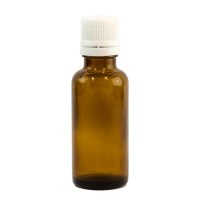 Sticla 30ml, GL 18, BRUN si capac cu sigiliu si picurator ALB sau NEGRU
