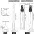 Set 20 sticle spray din sticla 15ml - capac negru - cu pipete 3ml si palnie [2]